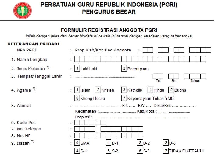 Pendaftaran PGRI Sulsel - Persatuan Guru Republik Indonesia Cabang Sulsel